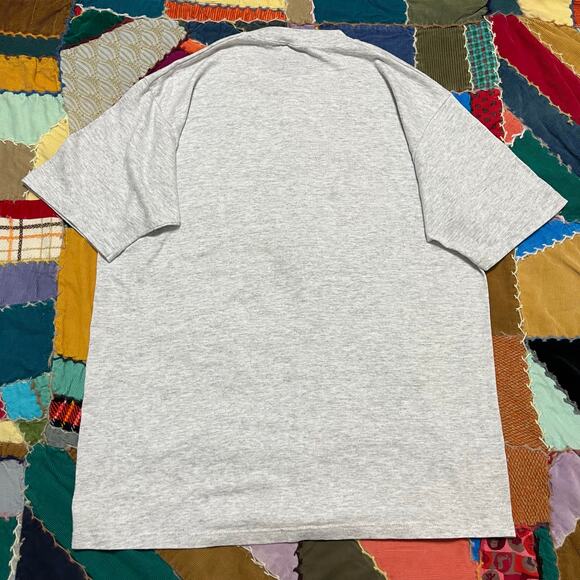 Vintage 90s Jerzees Wolf Nature Graphic White/Grey Shirt XL - Picture 3 of 7